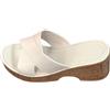 Uwdiohq Ciabatte da Casa Donna Pantofole Estive con Tacco Spesso, Suola Antiscivolo, Indossare in Casa, Zeppa E Bocca di Pesce, Casual (Beige, 35) Ortopediche Blu Antiscivolo Scarpe Comode Mare