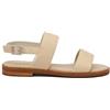 Frau - Sandalo a Due Fasce in Pelle a Taglio Vivo, Beige, 38