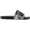 Emporio Armani X4PS04 XM762 B461 Uomo Sandalo scorrevole, Silver+Black+Black, 41 EU