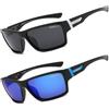 KeliSphere Occhiali da sole polarizzati sportivi per uomo e donna, protezione UV, ciclismo, corsa, Confezione da 2 nero/nero+nero/blu, 138mm