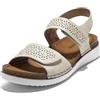 JOMIX Sandali Donna Estivi a Strappo Sandali Bassi Eleganti Comodi Ciabatte da Casa Spiaggia Mare Scarpe Punta Aperta per Estate SD9292 (Beige, 36)
