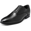 YFFUSHI Scarpe Stringate per Uomo Oxford Perforate e Traspiranti in PU Tessuto Formali e Casual per Lavoro