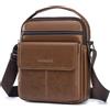 SPAHER Borsello Uomo Tracolla Pelle Grande Borsello per Ipad 11 Pollici Borsa Tracolla Impermeabile Borsetta Marsupio Uomo Multitasche per Quotidiano Lavoro Messenger Crossbody Sling Bag,Marrone