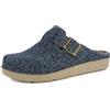 inblu Pantofole Donna Ecofriends con Fibbia, Materiale Riciclato, Altezza Tacco 3,5 cm, Avio, 39 EU