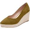Generisch Ballerine da donna eleganti con tacco a zeppa, scarpe singole, scarpe con punta chiusa, sandali con tacco alto, scarpe da sera eleganti, 40 EU
