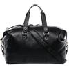 SID & VAIN® borsa da viaggio vera pelle YALE grande borsa da weekend borsone per sport uomo donna nero prodotto artigianale