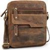 ROYALZ 'Oregon' borsello tracolla in pelle per uomo piccola borsa vero cuoio stil vintage massaner elegante mini, Colore:Nevada Marrone