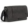 Berliner Bags Borsa da Lavoro X-Berg S in Vera Pelle con Chiusura Magnetica, Formato Medio per Ufficio e Quotidianità, Uomo e Donna - Grigio Scuro