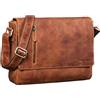 STILORD Davis Borsa Messenger in Pelle 13 Pollici | Borsa Vintage per Laptop | Borsa a Tracolla per Università, Ufficio, Libri | Vera Pelle Colore:arrona - marrone