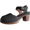 Generico Sandali Donna Con Zeppa Punta Chiusa Comode Elegante Sandali Leggeri Casual Estive Antiscivolo Traspiranti Fashion Spiaggia Uso Quotidiano