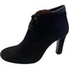 Melluso Tronchetti Allacciati da Donna in Camoscio con Tacco - V5525 (Nero, numeric_37)