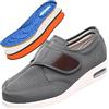 Möge Scarpe Comode Anziani Scarpa Uomo Scarpe Uomo Pianta Larga Scarpe Uomo con Strappo Estive(Gray,43.5 EU)
