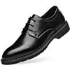 Ninepointninetynine Scarpe Eleganti Oxford da Uomo Scarpe Derby in Pelle con Punta Tonda e Stringate Suola in Gomma Tacco Basso e Tacco Largo Antiscivolo Classico (Color : Nero, Size : 39 EU)