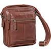 STILORD Lorenzo Piccola Borsa a Tracolla Uomo Pelle Crossbody e Messenger Bag da Uomo Borsa da Spalla Elegante per Tablet 8 Pollici e Oggetti Quotidiani Colore:maraska - marrone