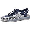 WEJIESS Sandali elastici intrecciati da donna Sandali piatti da uomo Plus Size Scarpe da spiaggia