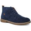 Evoga Scarpe Polacchine Uomo Invernali Class Scamosciate Artigianali Casual camoscio (#A3 Blu, Numeric_42)