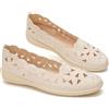 GLAMORA Ballerine Donna Traforate Ricamo Floreale Zeppa Bassa Scarpe Comode Leggere Punta Tonda Tomaia Mesh Traspirante Slip On Calzata Morbida Suola Flessibile Antiscivolo