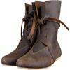 ORANDESIGNE Stivaletti da Uomo Medievali Stivali in Pelle PU Vintage Scarpe Piatte Corte Rinascimento Cavaliere Vichingo Prince Scarpe Cosplay Accessori per Costumi Pirata