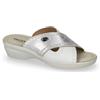 Valleverde 25301 Pantofole Casa Camera Donna Pelle Liscia Tacco Zeppa 4Cm Suola Gomma