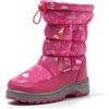 JOMIX Stivali Bambini Ragazzi Doposci Stivaletti Bambine Ragazze da Neve Impermeabile Scarpe Invernalin Imbottite da Bimbi Bimbe MB9538 (Fuxia, 35)