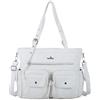 Angel Kiss Borsa a tracolla da donna multifunzionale, borsa a tracolla in morbida pelle, bianco