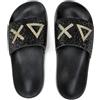 SUN68 Slippers Logo Strass 11 Nero Donna DS25SU25 X35205