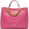 Braccialini Beth Jewels Borsa a mano di grandi dimensioni in colore platino, con doppi manici e tracolla logata removibile e regolabile per una doppia portabilità. All'interno, una pochette estraibile