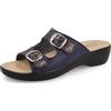 Fly Flot Ciabatta Donna in Morbida Microfibra con Doppia Fibbia Regolabile, Sottopiede Imbottito in Pelle