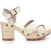 KICKERS Donna Wise Sandalo Tacco, bianco, 36 EU