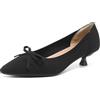 GYUBL Scarpe Donna in Maglia Tacco Basso Punta Chiusa Eleganti Scarpe Donna Comode Gattini Decolleté per Feste,Balli,Matrimonio,1506-1-Nero,EU40