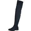 Elara Stivali Donna Overknee Chunkyrayan Blu 0-76 Blue-42