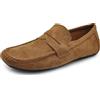 IF Fashion Scarpe Mocassini Slip On Loafers Morbidi da Uomo Camoscio Sintetico Pelle Scamosciato 2Y219-2Y Camel N.40