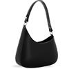 MARINA GALANTI, Borsa Hobo Piccola Donna in Vera Pelle, con Tracolla Aggiuntiva Regolabile e Removibile, Chiusura a Zip e Taschine Interne Multiuso, Made in Italy, Nero