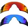 Acefrog Lenti di ricambio polarizzate da 1,5 mm per occhiali da sole Oakley Si Ballistic M Frame 2.0/3.0, materiale aggiornato, resistenti agli urti, colore rosso fuoco e blu ghiaccio polarizzate, 1,5