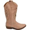 Malu Shoes Stivali Donna camperos Texani Stile Western Rosa con Foratura Laser su Pelle Tinta Unita Altezza Polpaccio (41 EU)
