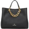 Braccialini Beth Jewels Borsa a mano di grandi dimensioni in colore platino, con doppi manici e tracolla logata removibile e regolabile per una doppia portabilità. All'interno, una pochette estraibile