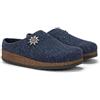 LE TIROLESI - Pantofola Cortina in lana REWOOLY® con sottopiede morbido e suola in gomma - Made in Italy Taglia 37, Colore Blu