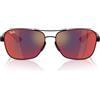 Ray-Ban Occhiali da sole unisex Rb8336m Collezione Scuderia Ferrari, Nero opaco/Grigio scuro/Blu specchio/Rosso, 58 mm