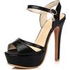 LarDorLin Plateau Tacco a Spillos Donna Peep Toe Sandals