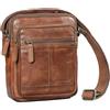 STILORD Lorenzo Piccola Borsa a Tracolla Uomo Pelle Crossbody e Messenger Bag da Uomo Borsa da Spalla Elegante per Tablet 8 Pollici e Oggetti Quotidiani Colore:maraska - marrone