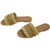 ZRHWSPD Ciabatte Paglia Donna Slides Hemp Front Toe Casual Shoes Straw Weaving