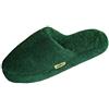 SamWo, Schafwoll-Wohlfühl-Hausschuhe/Pantoffeln Unisex,weiche rutschfeste Sohle,100% Schafwolle,jagdgrün,Größe:41-48