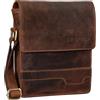 STILORD "Sven" Borsa Messenger Piccola Uomo in Pelle Elegante Borsello Vintage Borsa Tracolla per Tablet da 8 Pollici Colore:zamora - marrone