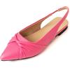 Gicoiz Ufficio Piatto Scarpe Appuntito Donna Lavoro Slingback Dolly Scarpe Comodo Ballerine Sposa Bowknot Pumps Ballerina Senza Chiusura Rose-Rosso Numero 32 EU