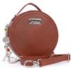 Catwalk Collection Handbags - Borsetta a Tracolla Rotonda in Pelle - Borsa Circolare Donna - Borsa a Mano Piccola - Tiffany - Rosso