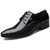 EsaSam Scarpe Eleganti da Uomo in Vernice Pelle Lucida con Stampa Coccodrillo Oxford Formali per Smoking per Matrimonio, Affari e Festa,Nero,40 EU