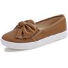 Feversole Women's Fashion Slip-On Sneaker Casual Flat Loafers,Sneakers Slip-on alla Moda per Mocassini Piatti Casual da Donna Pelle vegana Cammello 38