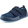 Hsyooes Scarpa Ortopedica Donna Scarpe Diabetiche Uomo Pantofole Ortopediche Regolabili Pantofole Camminata Anziani Strappo Traspirante 42EU blu-A