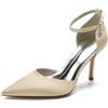DANOBAB Eleganti Scarpe da Donna con Punta Affusolata, Tacco Alto, Fibbia, Cinturino, in Raso - Scarpe da Sera, per Matrimoni, Feste E Sposa