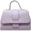Chicca Borse Borsa a Mano Elegante con Tracolla da Donna in Pelle (Glicine)